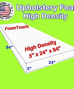 FoamTouch 5 X 24 X 84 Upholstery Foam Cushion High Density Standard (Seat Replacement , Upholstery Sheet , Foam Padding) by Comfort Foam