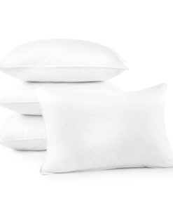 FoamTouch DOWNLITE 4 Pack Hotel Style Hypoallergenic Down Alternative Value Pillow - Medium/Firm Density - Jumbo 20" x 28" - Sham Stuffer