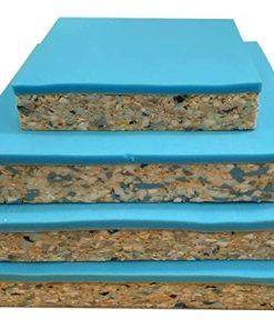 FoamTouch High Density Ultra Firm Recon Foam With High Density Bonded Blue Square Upholstery Foam For Seat Cushion Bar Seats Layer Pads 2.5 Inch Thick Cut To Size