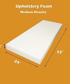 FoamTouch Comfort Foam Upholstery Cushion Medium Density Standard(Seat Replacement, Sheet, Foam Padding), 3'' L x 24'' W x 72'' H by Comfort Foam