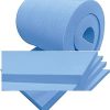FoamTouch High Density Firm Blue Upholstery Foam Sheet Window Seat Pads Headboard Indoor Floor Mat Gym Floor Mat Outdoor Bench Padding Art & Craft DIY Ask Custom Size 80'' X 30'' X 4''