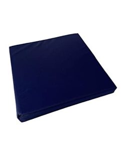 FoamTouch Garden Chair Seat Pads Water Resistant Thick Quality Cushion Pads Great for Indoors & Outdoors Seat Cushion Seat Pad by Comfort Foam Collection (PACK OF 4 (50cm x 44cm x 5cm), Navy Blue)