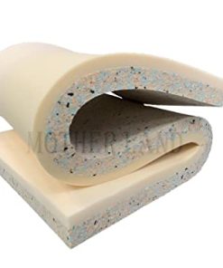 FoamTouch High Density Ultra Firm Recon Foam Base with Memory Foam Bonded Layer Upholstery Foam Sheet for Mattress Padding Window Seat Bench Pads Floor Bed Replacement