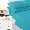 FoamTouch Plain Polycotton Dyed Fitted Sheet in 4 size Single Double King Super King (Double, Teal)