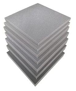 FoamTouch Comfort Foam COLLECTION HIGH DENSITY MEDIUM FIRM UPHOLSTERY GREY FOAM FOR SOFAS | SOFA PADS | CHAIRS | WINDOW SEATS | DOG BED | CAMPERVAN | CORNER SOFA | SOFA BED (Med-Firm-Foam 4" Thick, 16" x 16")