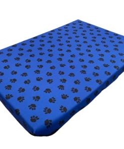 FoamTouch FoamTouch  COLLECTION New Calming Cooling Dog Bed With Waterproof Zipper Cover Orthopedic Joint With Washable And Removable Cut To Any Requested Size Easy To Clean (Sky-Blue with Dog Footprint)