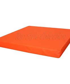FoamTouch TOP STYLE COLLECTION Waterproof Chair Cushions Seat Pads Cushion Pad Indoors Outdoors Water Resistant Material Kitchen Dining Living Room Patio Garden (20??? x 20??? x 3??? , Orange)