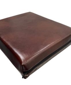 FoamTouch Comfort Foam Collection Dark Brown Faux Leather Fabric Seat Cushions for Sofa Dining Games Office Chair Seat Pads Replacement Memory Foam Insert