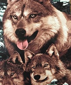 FoamTouch Comfort Foam Collection Faux Fur Throws Fleece Blanket Mink Animal 3D Print Sofa Bed Soft Warm Large