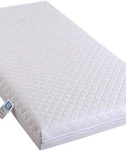 FoamTouch FoamTouch FoamTouch Travel Cot Bed- Travel Cot Mattress Cot Bed Fully Breathable Foam Mattress & Poly Cotton Cover for Baby Comfort 95cm x 65cm x 7.5cm by Comfort Foam COLLECTION