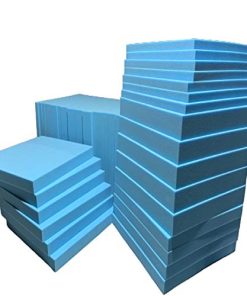 Upholstery Blue Foam for Chair Seat Pads Cushions Indoor/Outdoor Sofa Seat Replacement DIY Cushion Oval/Rounded Corners D Shape Tapered Dining Chair Seat Pads (Blue Square, 16" X 16" X 1")