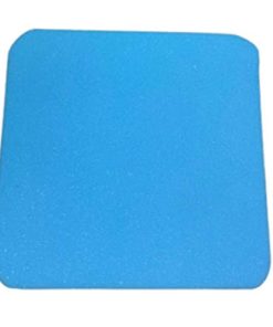 Upholstery Blue Foam for Chair Seat Pads Cushions Indoor/Outdoor Sofa Seat Replacement DIY Cushion Oval/Rounded Corners D Shape Tapered Dining Chair Seat Pads (Blue Round Corners, 20" X 20" X 1.5")