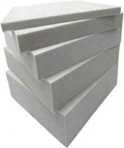Upholstery Foam Cut to Any Size Polyurethane Foam Cushions Seat Pads High Density Foam Sofa Chair Bench Seat Headboard Campervan Cushion Replacement (20" x 70" x 6", White)