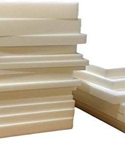 Upholstery Foam Cut to Any Size Polyurethane Foam Cushions Seat Pads High Density Foam Sofa Chair Bench Seat Headboard Campervan Cushion Replacement (24" x 39" x 5", White)
