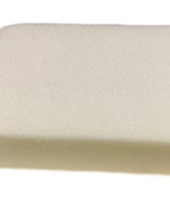 Upholstery White Foam for Chair Seat Pads Cushions Indoor/Outdoor Sofa Seat Replacement DIY Cushion Oval/Round Corners D-Shape Tapered Dining Chair Seat Pads (20" x 20" x 4", White Round Corner)